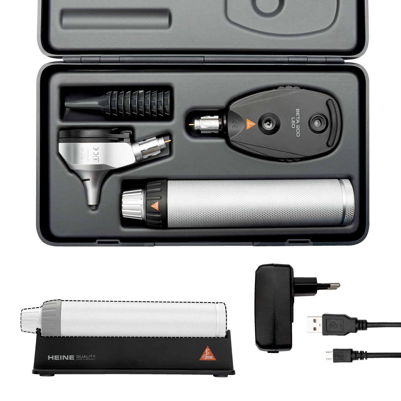 HEINE BETA 200 LED Diagnostik Set – Ophthalmoskop & Otoskop