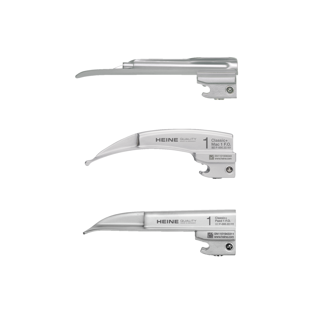 HEINE Classic+ Fiber Optic (F.O.) Blades